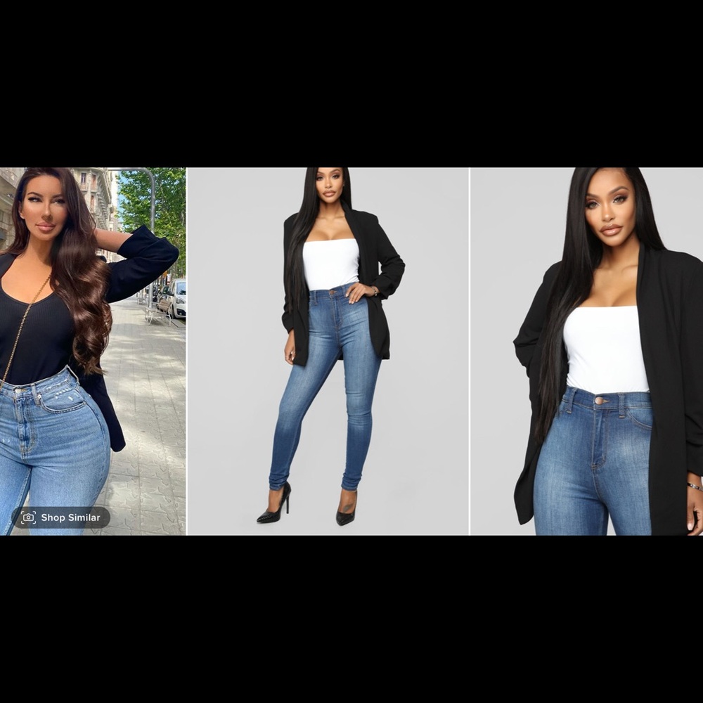 Women’s open face blazer